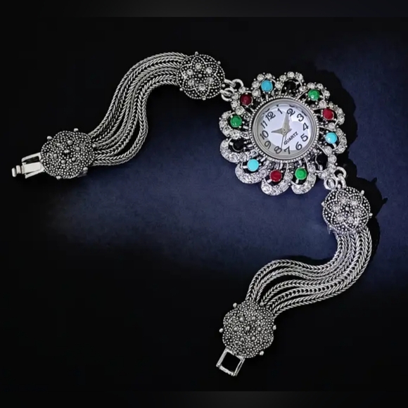 NEW 2/$40 Elegant Silver and Multicolor Women's Quartz Watch-(#0239) - Picture 2 of 3